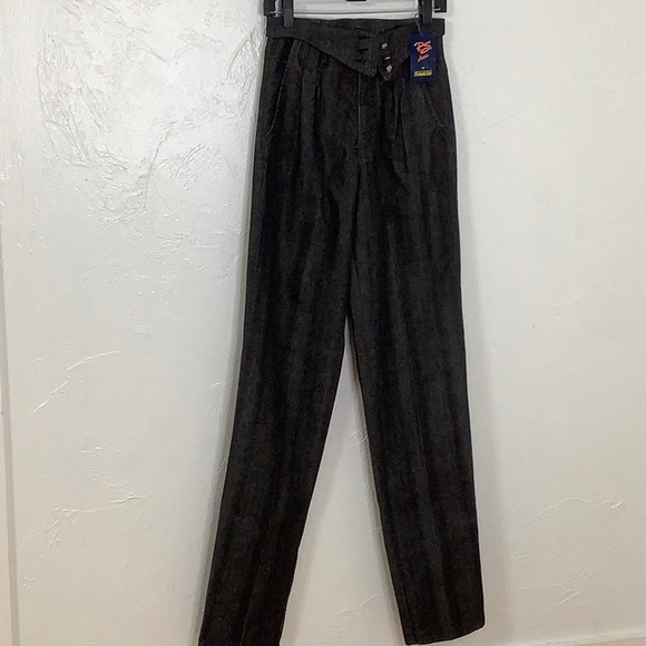VGT Panhandle Slim fold over waist rib cage high waisted black jeans SZ 9/10 NWT - Picture 7 of 16